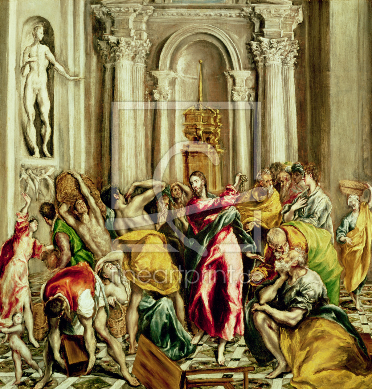 Bild-Nr.: 31000578 Jesus Driving the Merchants from the Temple, 1610-14 erstellt von Greco, El (Domenikos Theotokopoulos)