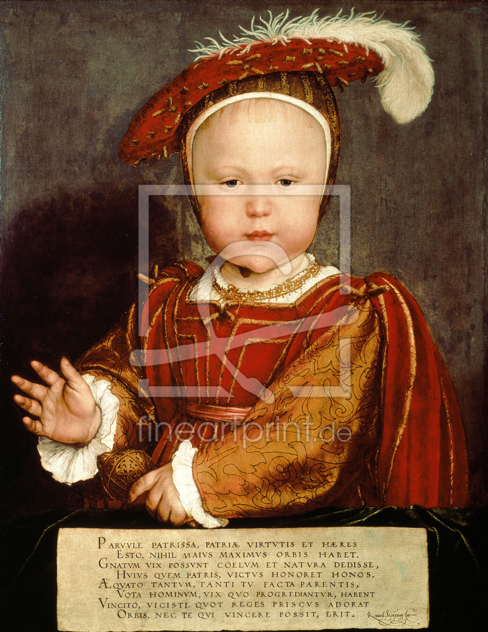 Bild-Nr.: 31000628 Portrait of Edward VI as a child, c.1538 erstellt von Hans Holbein der JÃ¼ngere
