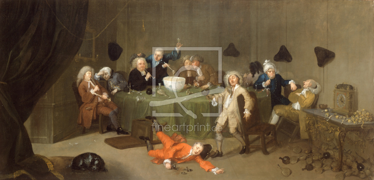 Bild-Nr.: 31000641 A Midnight Modern Conversation, c.1732 erstellt von Hogarth, William