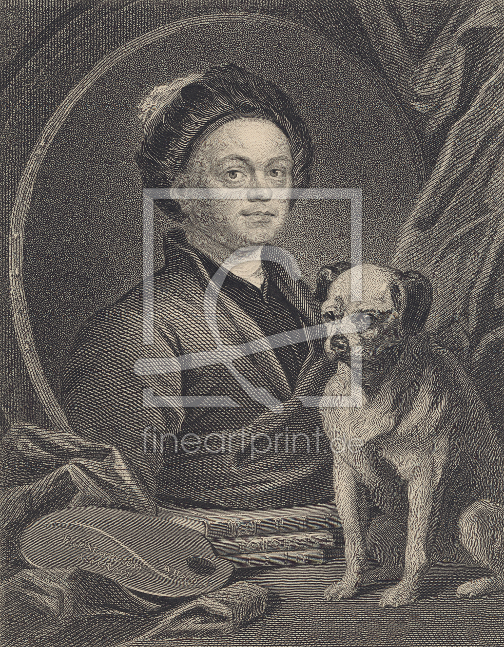 Bild-Nr.: 31000656 Self Portrait, engraved by J. Mollison erstellt von Hogarth, William