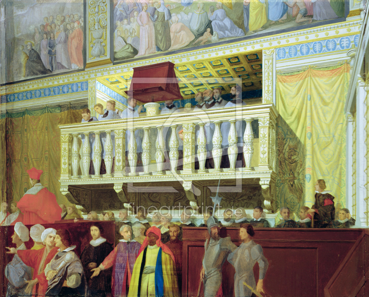 Bild-Nr.: 31000676 Cantoria in the Sistine Chapel erstellt von Ingres, Jean-Auguste-Dominique