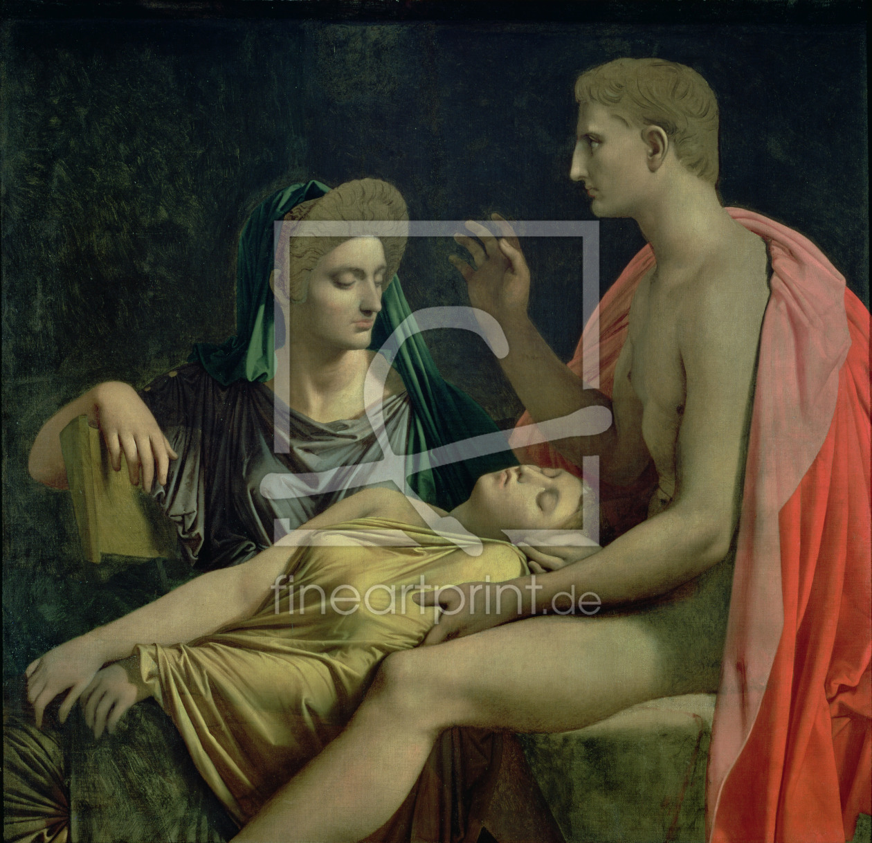 Bild-Nr.: 31000682 Virgil 70-19 BC) Reading the 'Aeneid' to Livia, Octavia and Augustus, 1819 erstellt von Ingres, Jean-Auguste-Dominique