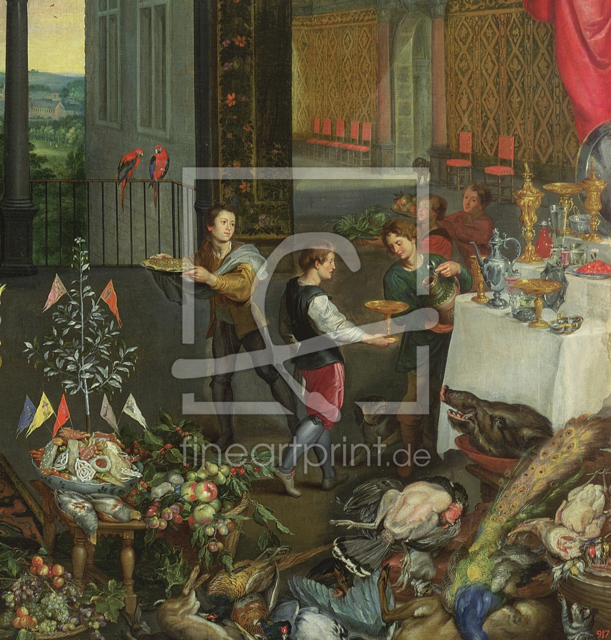 Bild-Nr.: 31000692 Allegory of Taste, detail of servers bringing wine, 1618 erstellt von Jan Brueghel der Ältere