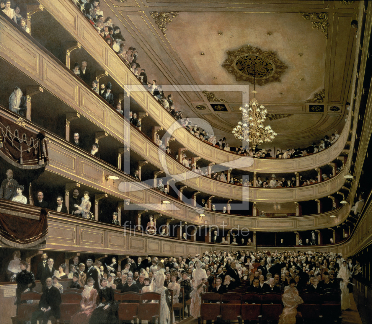 Bild-Nr.: 31000718 The Auditorium of the Old Castle Theatre, 1888 erstellt von Klimt, Gustav