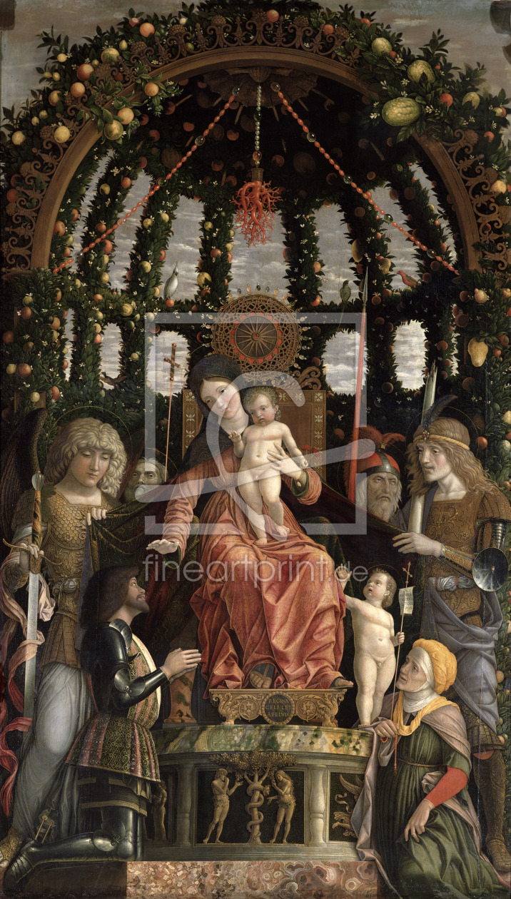 Bild-Nr.: 31000789 The Virgin of Victory or The Madonna and Child Enthroned with Six Saints and Ado erstellt von Mantegna, Andrea