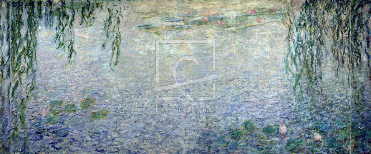 Bild-Nr.: 31000918 Waterlilies: Morning with Weeping Willows, detail of the central section, 1915-2 erstellt von Monet, Claude