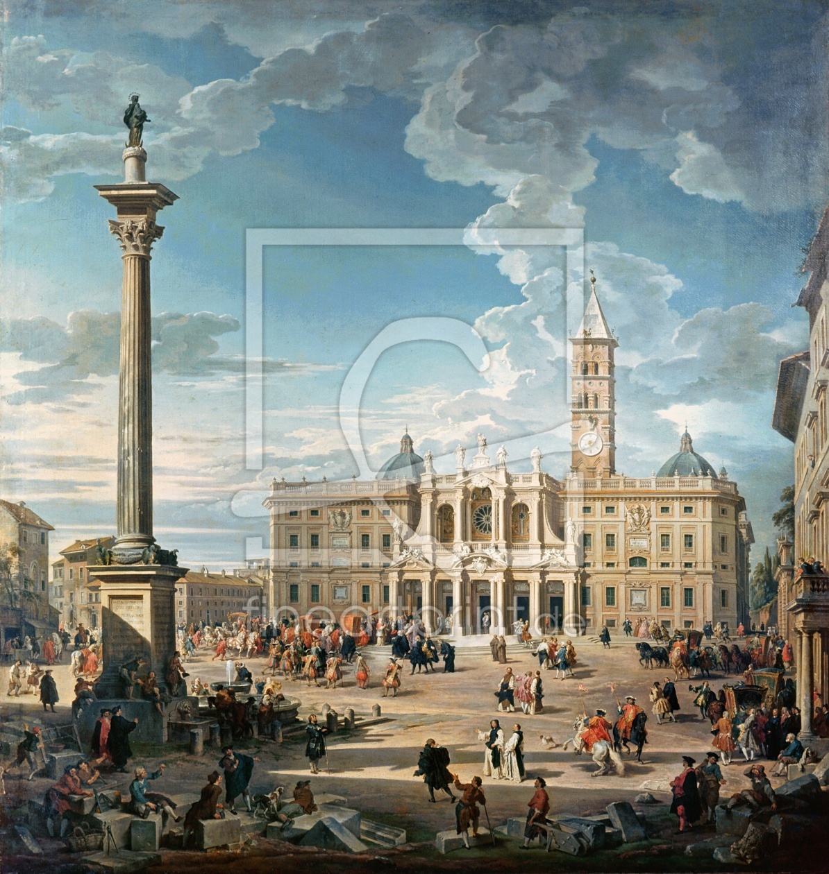 Bild-Nr.: 31000939 The Piazza Santa Maria Maggiore, 1752 erstellt von Pannini, Giovanni Paolo