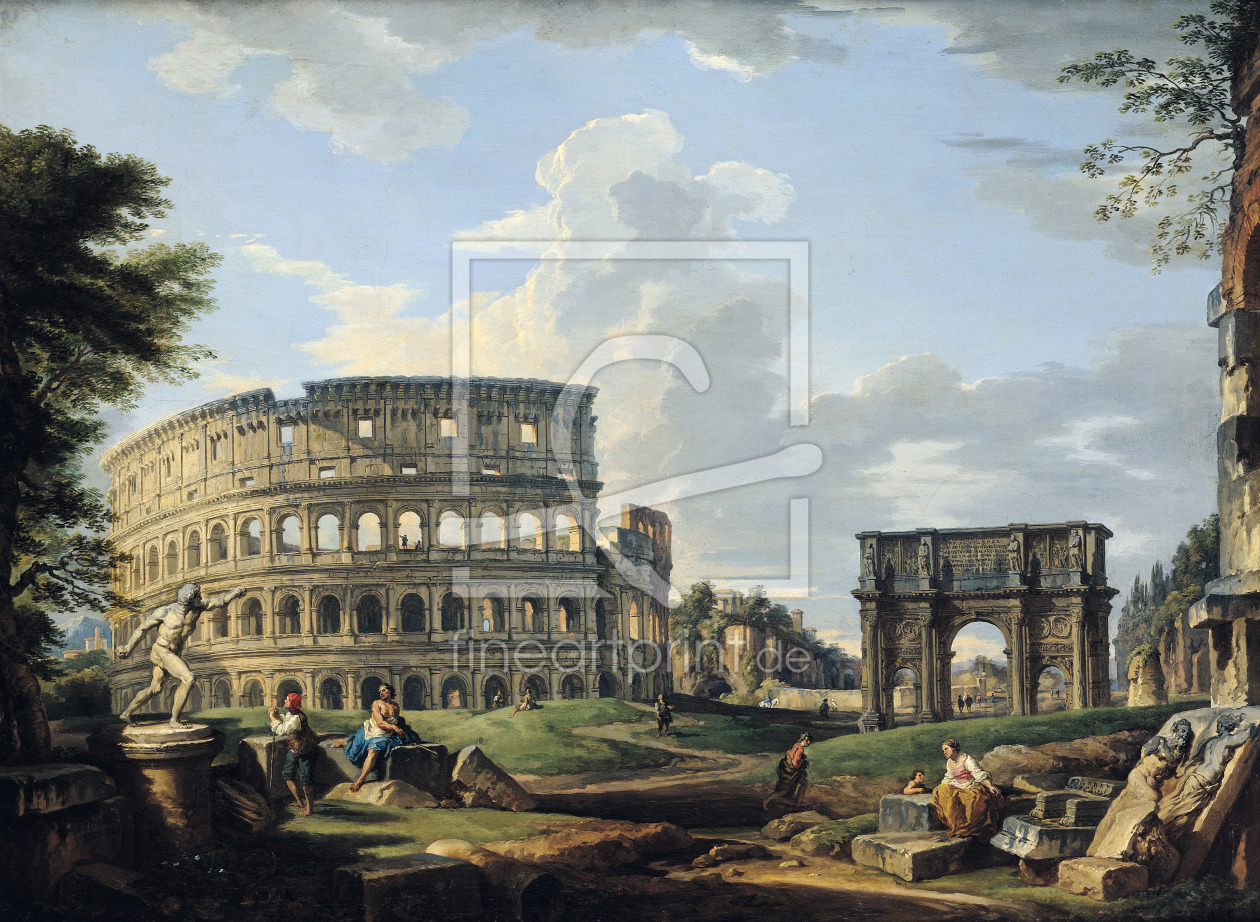 Bild-Nr.: 31000940 The Colosseum and the Arch of Constantine erstellt von Pannini, Giovanni Paolo