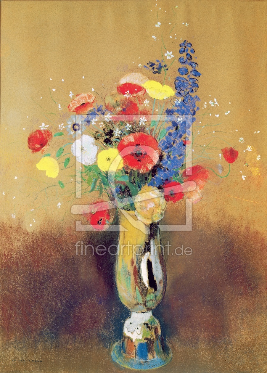 Bild-Nr.: 31001021 Wild flowers in a Long-necked Vase, c.1912 erstellt von Redon, Odilon