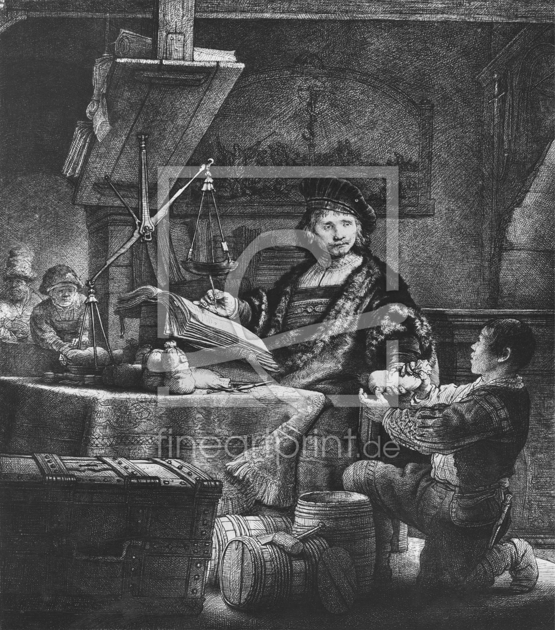 Bild-Nr.: 31001029 Jan Uytenbogaert 'The Goldweigher', 1639 erstellt von Rembrandt Harmenszoon van Rijn