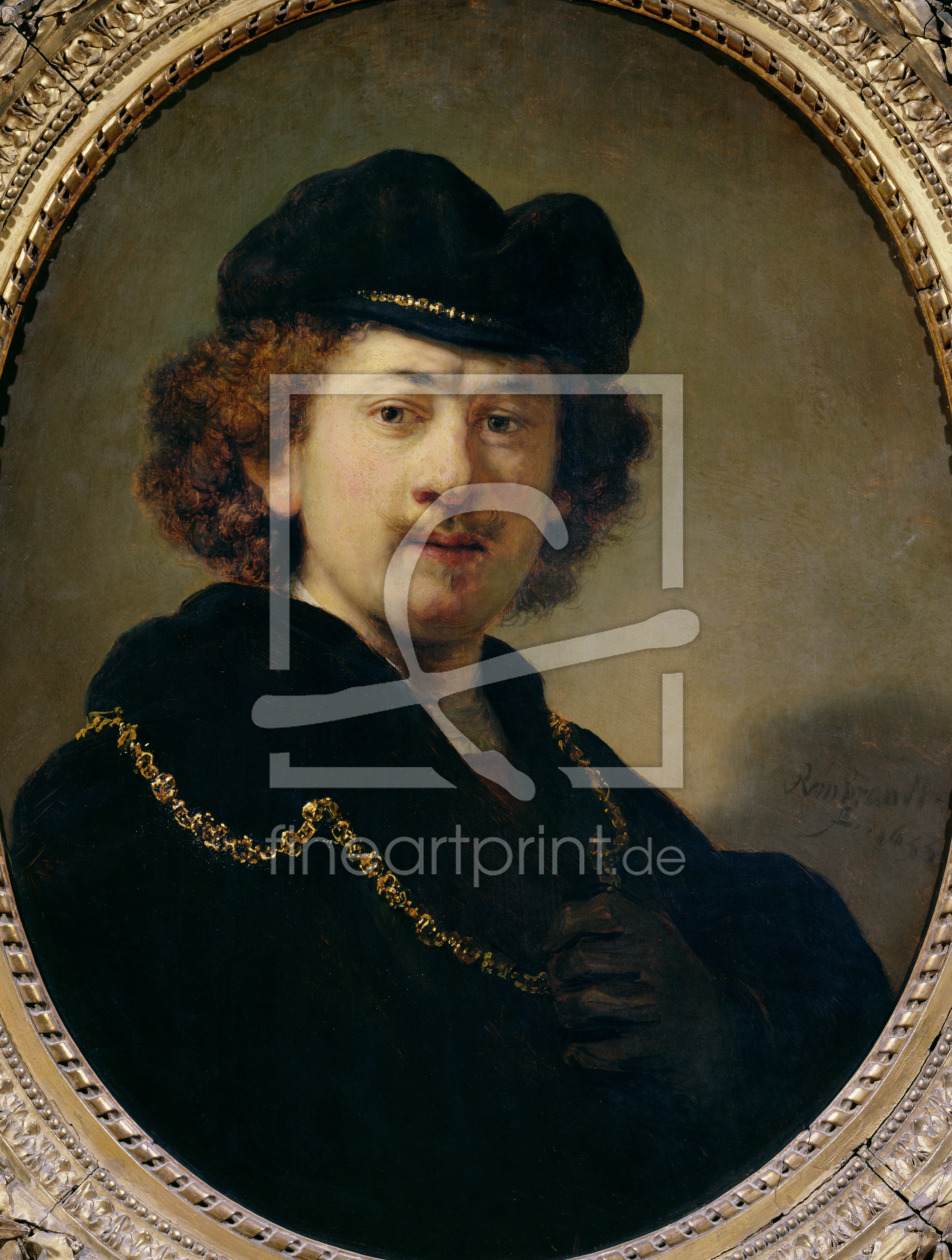 Bild-Nr.: 31001055 Self Portrait with Hat and Gold Chain, 1633 erstellt von Rembrandt Harmenszoon van Rijn