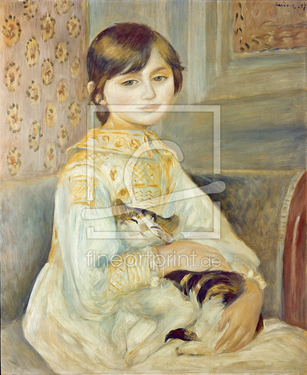 Bild-Nr.: 31001101 Julie Manet with Cat, 1887 erstellt von Renoir, Pierre-Auguste