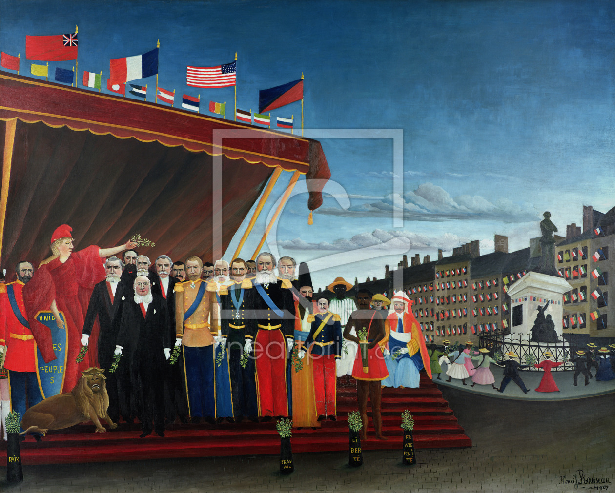 Bild-Nr.: 31001169 The Representatives of Foreign Powers Coming to Salute the Republic as a Sign of erstellt von Rousseau, Henri Julien Felix