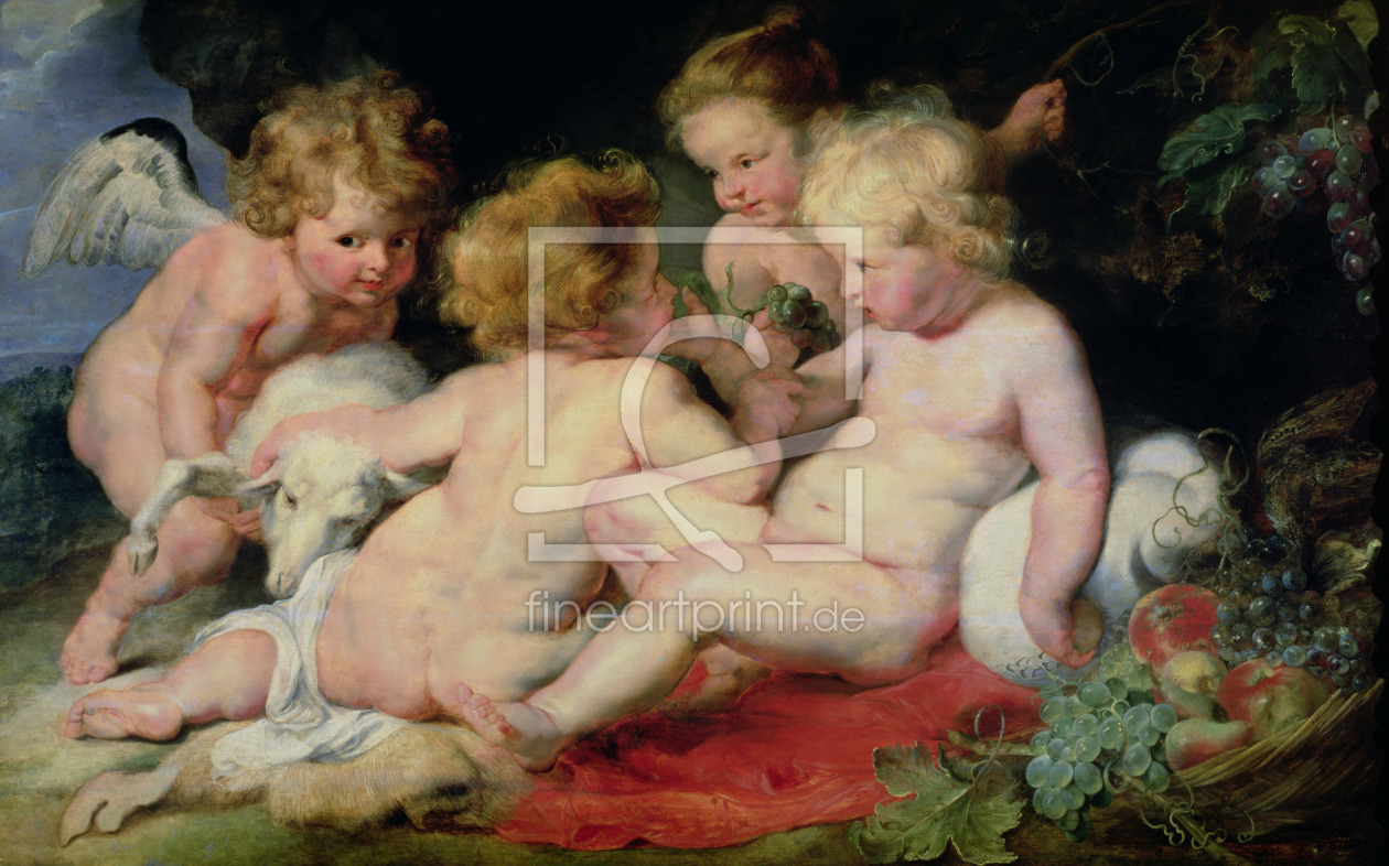 Bild-Nr.: 31001192 Infant Christ with John the Baptist and two angels, 1615/20 erstellt von Rubens, Peter Paul