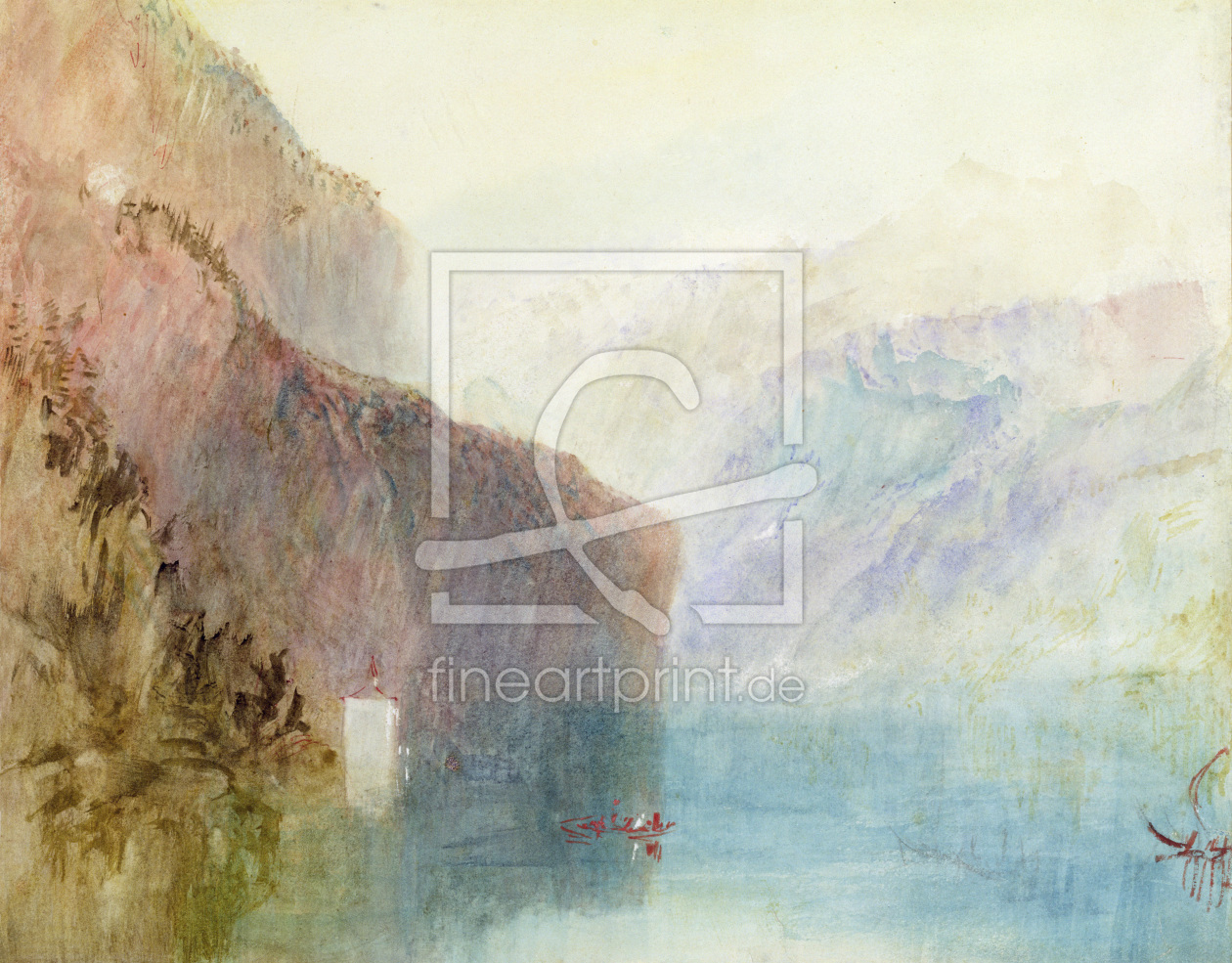 Bild-Nr.: 31001303 Tell's Chapel, Lake Lucerne, c.1841 erstellt von Turner, Joseph Mallord William