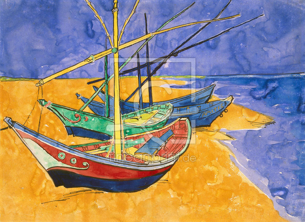 Bild-Nr.: 31001333 Fishing Boats on the Beach at Saintes-Maries-de-la-Mer erstellt von van Gogh, Vincent