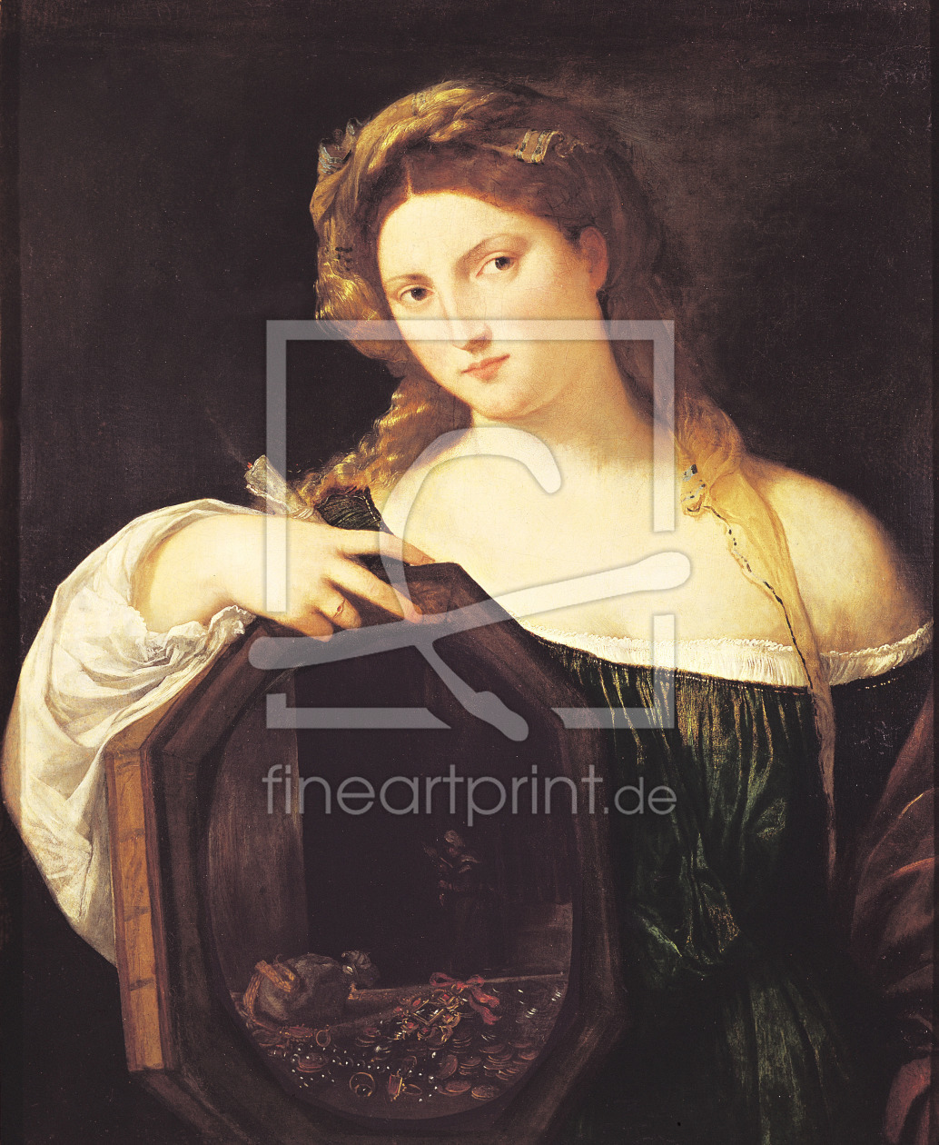 Bild-Nr.: 31001379 Allegory of Vanity, or Young Woman with a Mirror, c.1515 erstellt von Vecellio, Tiziano