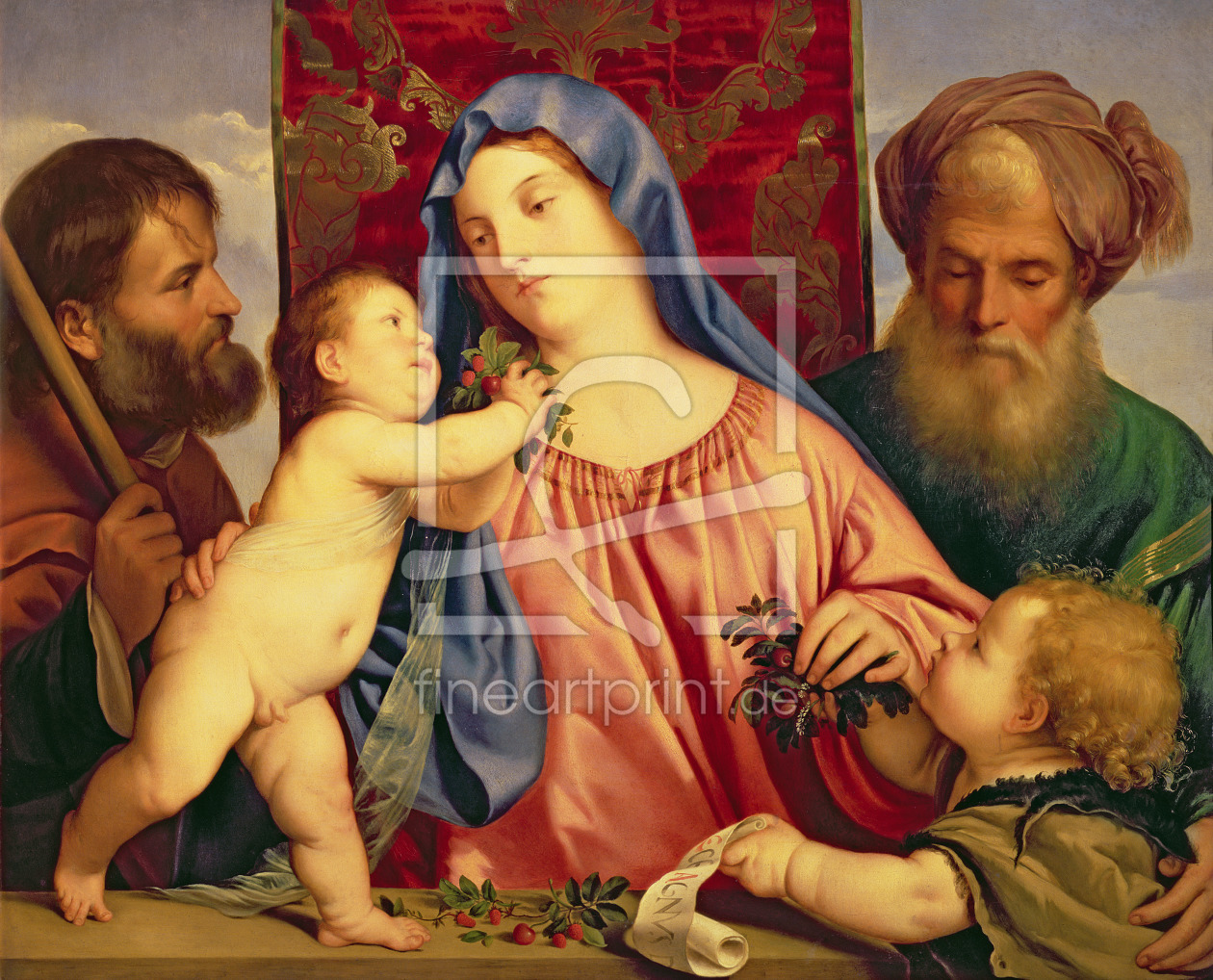 Bild-Nr.: 31001397 Madonna of the Cherries with Joseph, St. Zacharias and John the Baptist erstellt von Vecellio, Tiziano