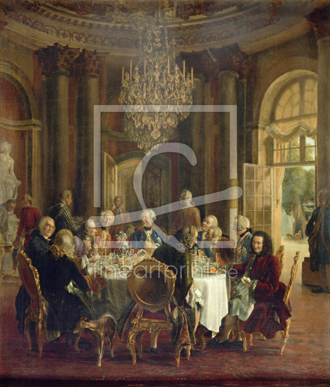 Bild-Nr.: 31001415 Dinner Table at Sanssouci, 1850 erstellt von von Menzel, Adolph Friedrich Erdmann