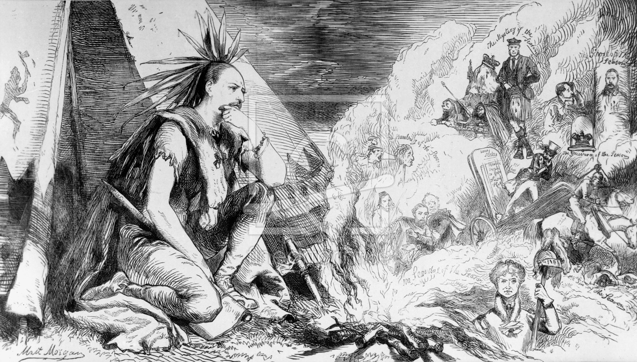 Bild-Nr.: 31001575 'Pictures in the Fire', cartoon from 'Tomahawk' magazine, August 24th 1867 erstellt von Morgan, Matthew 