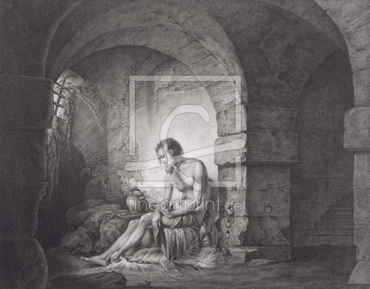 Bild-Nr.: 31001596 The Captive, engraved by Thomas Ryder 1786 erstellt von Wright of Derby, Joseph