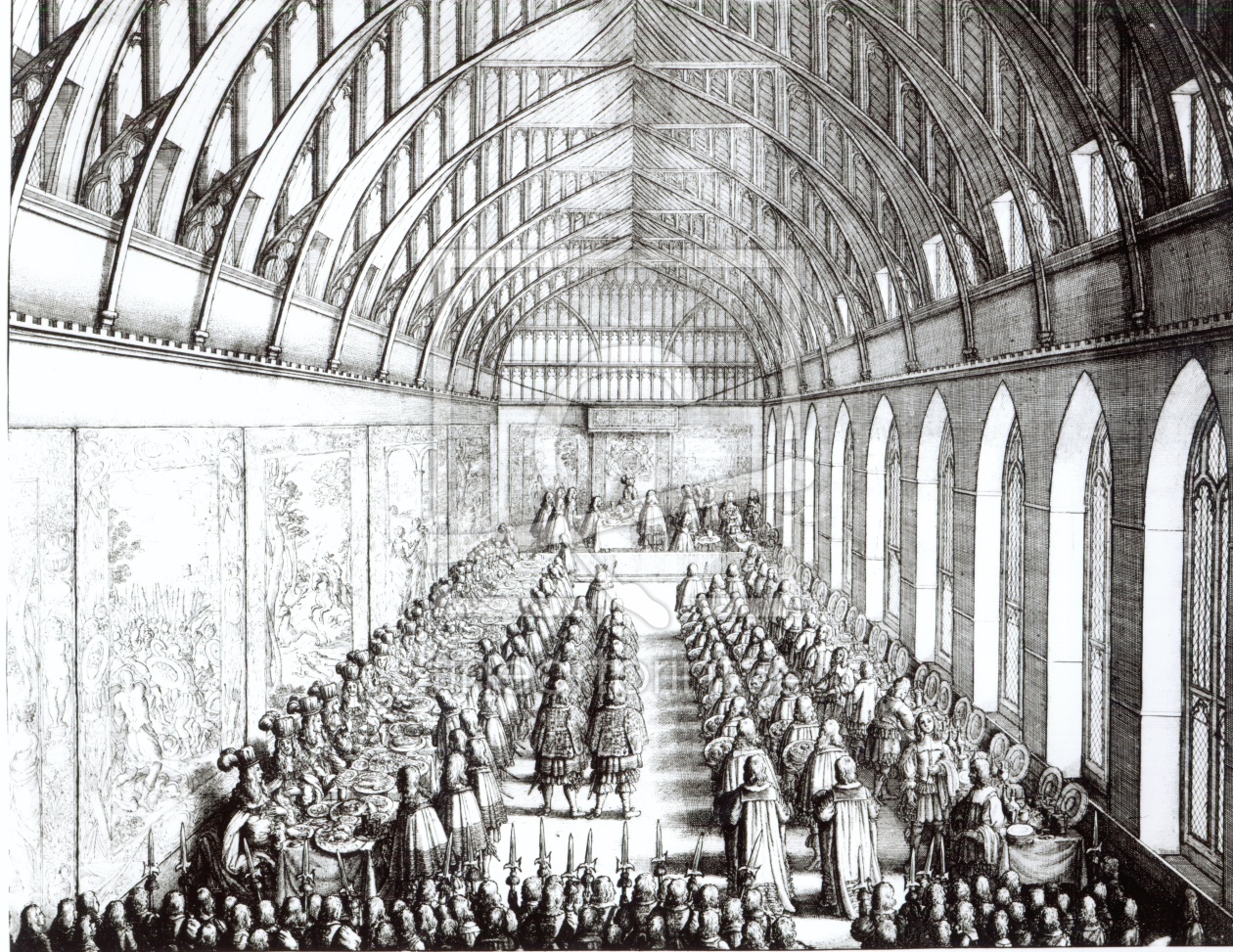 Bild-Nr.: 31001640 Garter Feast in St. George's Hall, Windsor, in the time of Charles II, 1672 erstellt von Hollar, Wenceslaus