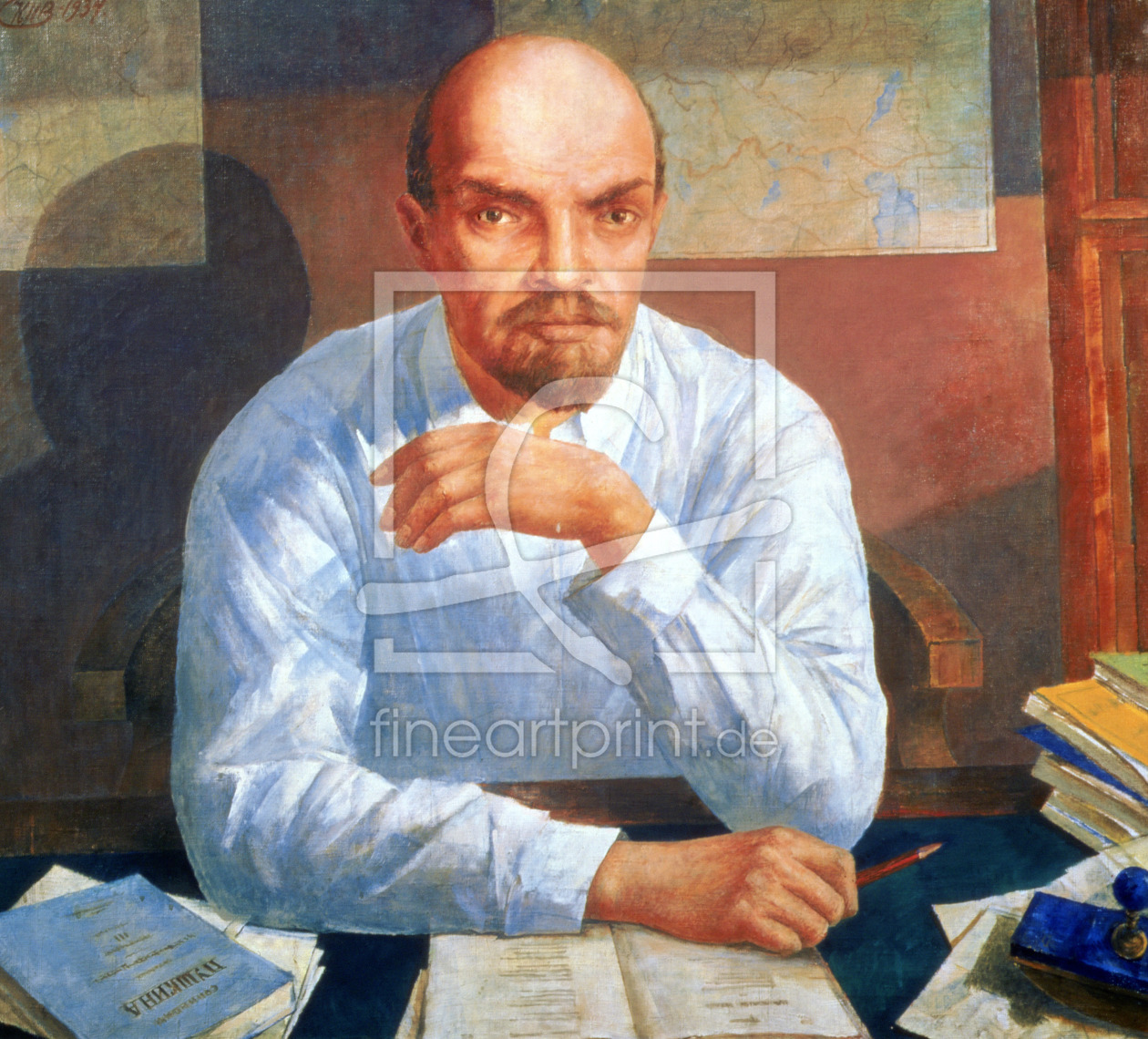 Bild-Nr.: 31001669 Portrait of Vladimir Ilyich Lenin , 1934 erstellt von Petrov-Vodkin, Kuzma Sergeevich
