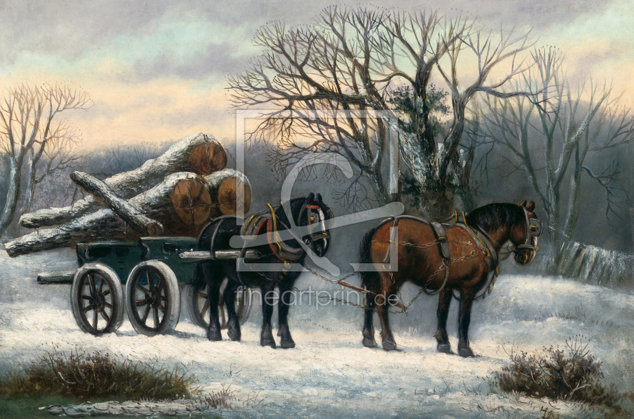 Bild-Nr.: 31001812 The Timber Wagon in Winter erstellt von Anonyme KÃ¼nstler