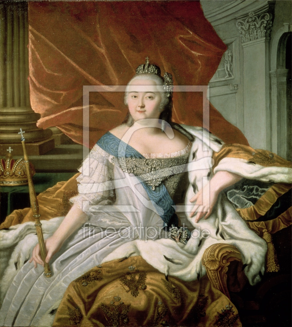 Bild-Nr.: 31001828 Portrait of Elizabeth Petrovna Empress of Russia, c.1750 erstellt von Anonyme Künstler