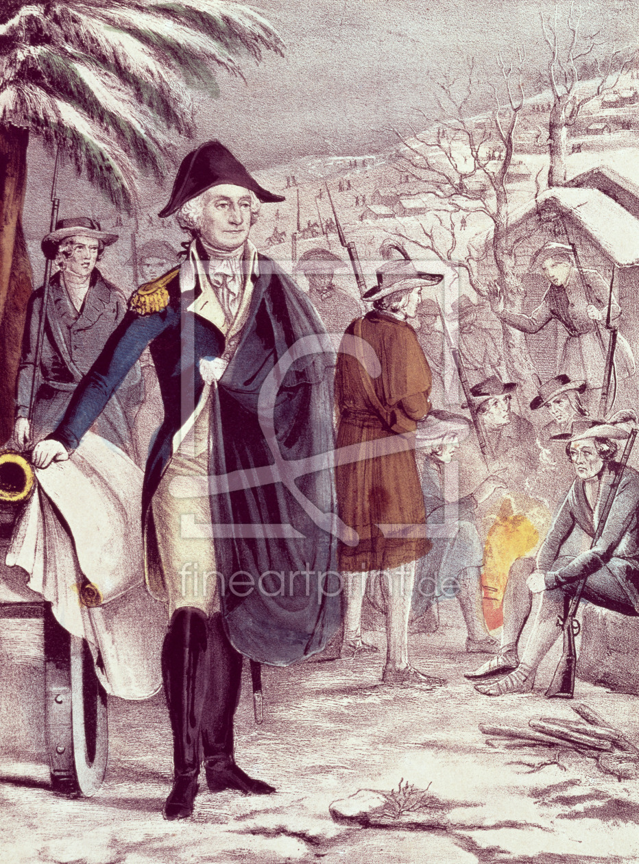 Bild-Nr.: 31001836 George Washington at Valley Forge, on Dec. 1777, engraved by Nathaniel Currier erstellt von Anonyme Künstler