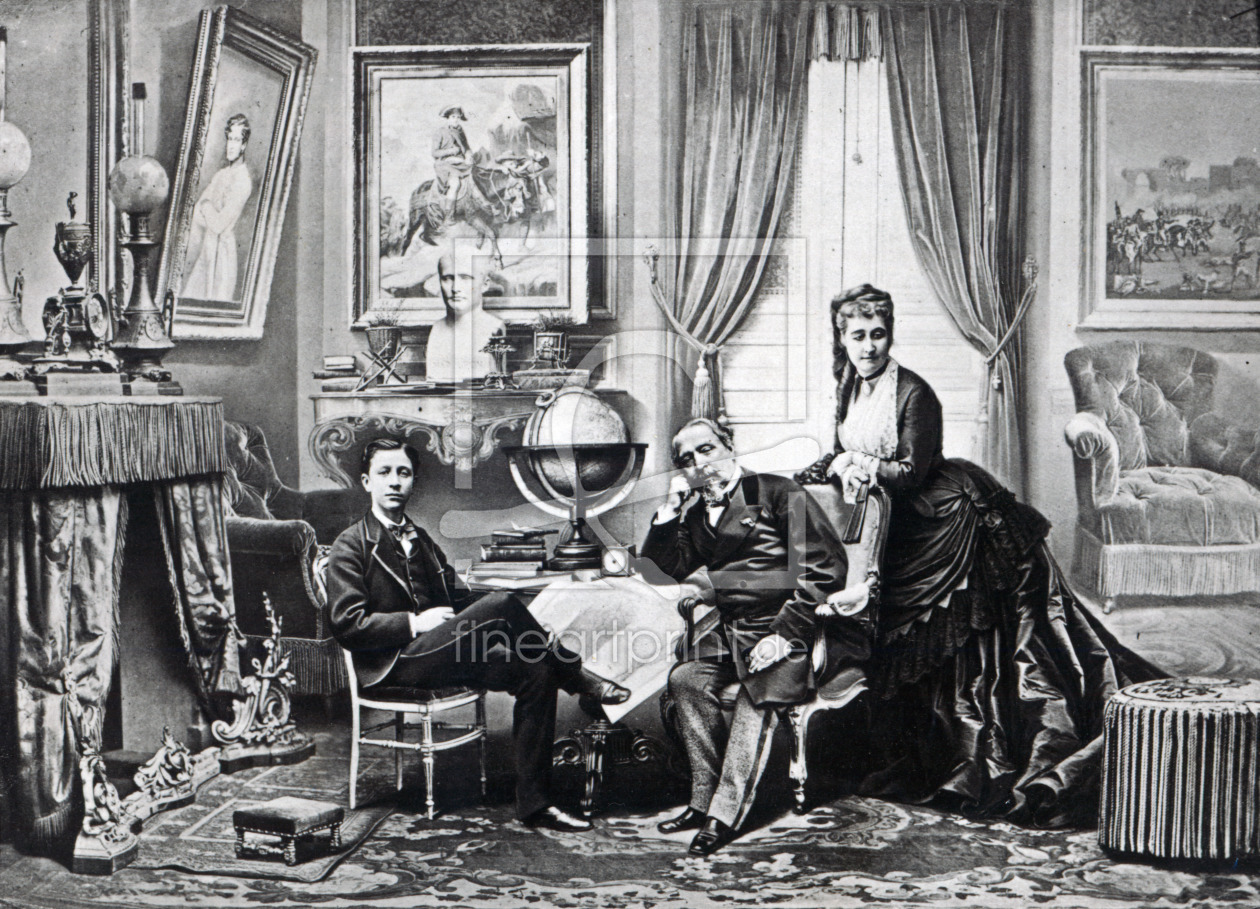 Bild-Nr.: 31001884 Emperor Napoleon III with Empress Eugenie and the prince Imperial at Camden Plac erstellt von Unbekannte Fotografen