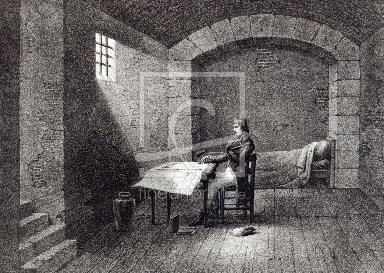 Bild-Nr.: 31001894 Brigadier-General Bonaparte in prison in the Fort Carre in Nice, engraved by Jea erstellt von Anonyme KÃ¼nstler