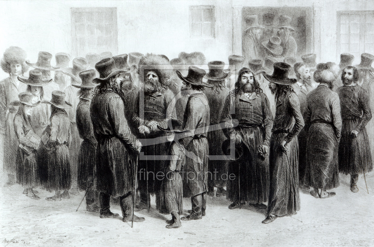 Bild-Nr.: 31001895 Jewish Traders and Merchants, printed by Auguste Bry erstellt von Anonyme Künstler