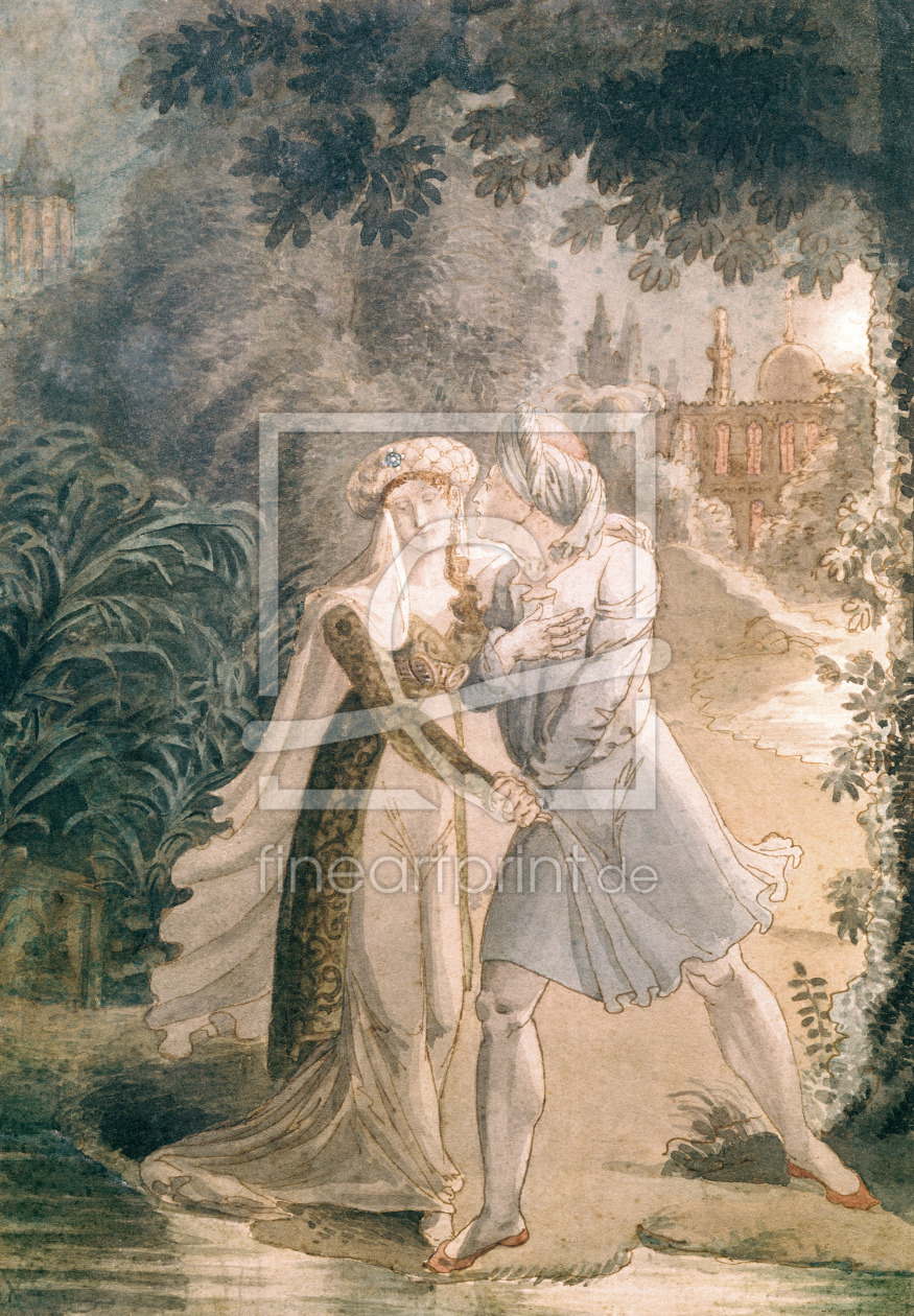 Bild-Nr.: 31001922 Blanca and Abon Hamet in the Gardens of the Alhambra, from 'Le Dernier des Abenc erstellt von Bakst, Leon