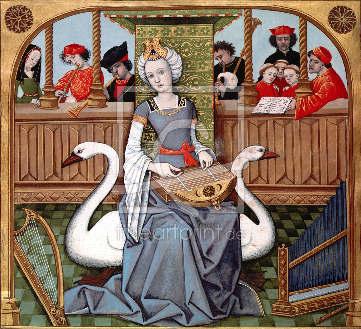 Bild-Nr.: 31001937 Allegory of Music, ms Francais 143 fol.65v from 'Le Livre des Echecs Amoureux Mo erstellt von Anonyme Künstler