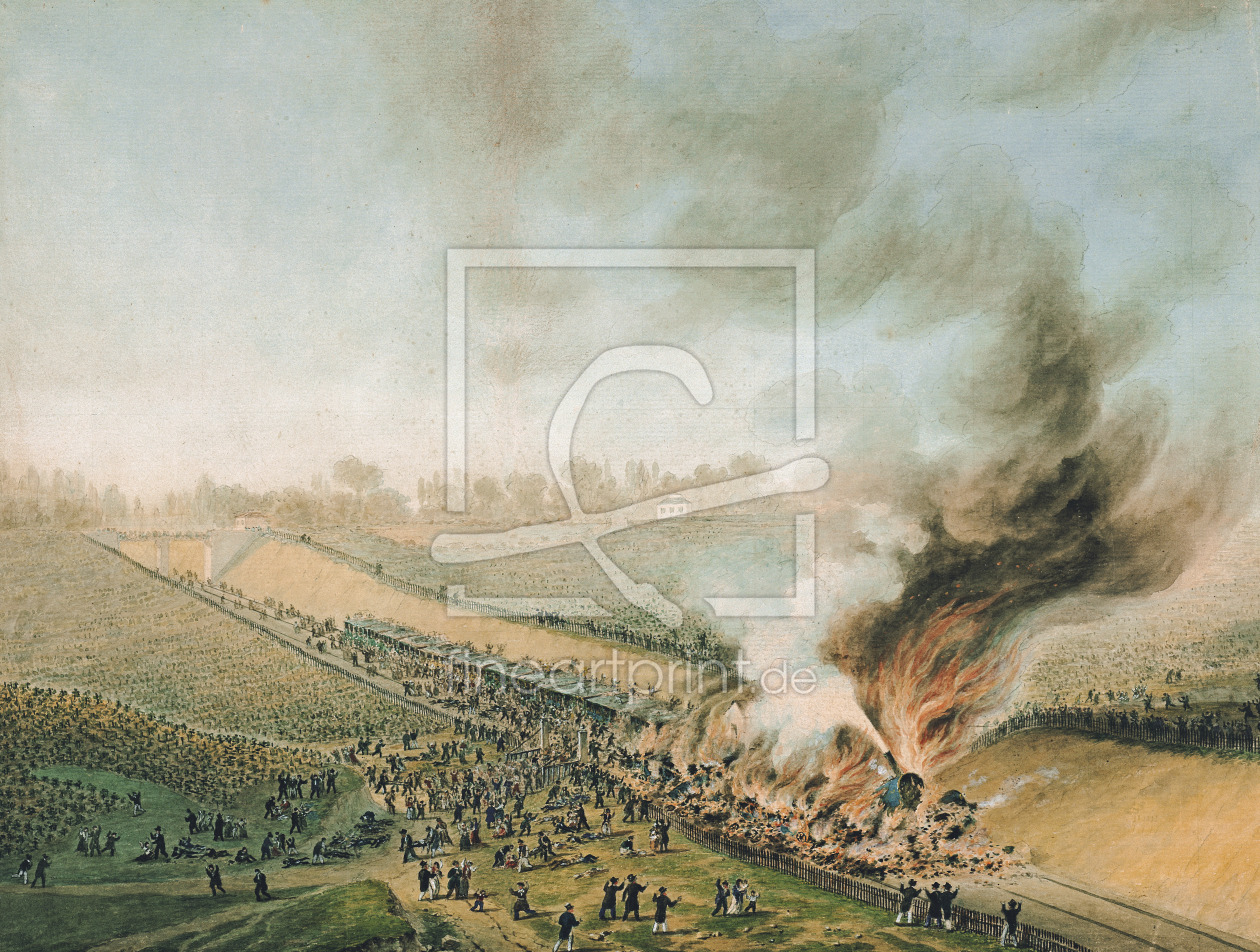 Bild-Nr.: 31001943 Accident on the Versailles to Bellevue Railway, 8th May 1842 erstellt von Anonyme Künstler