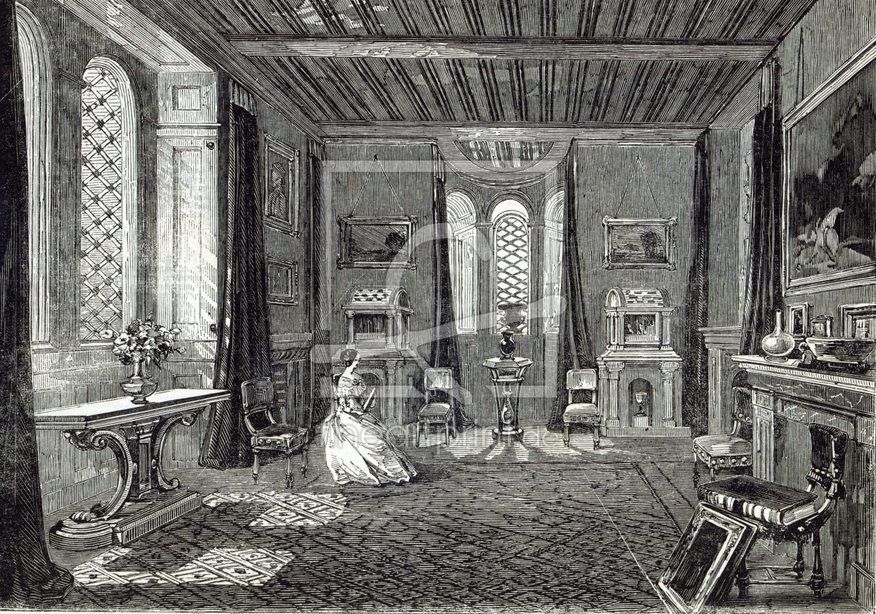 Bild-Nr.: 31001978 The Scarlet Drawing-room, Lansdown Tower, from 'The Illustrated London News', 29 erstellt von Anonyme Künstler