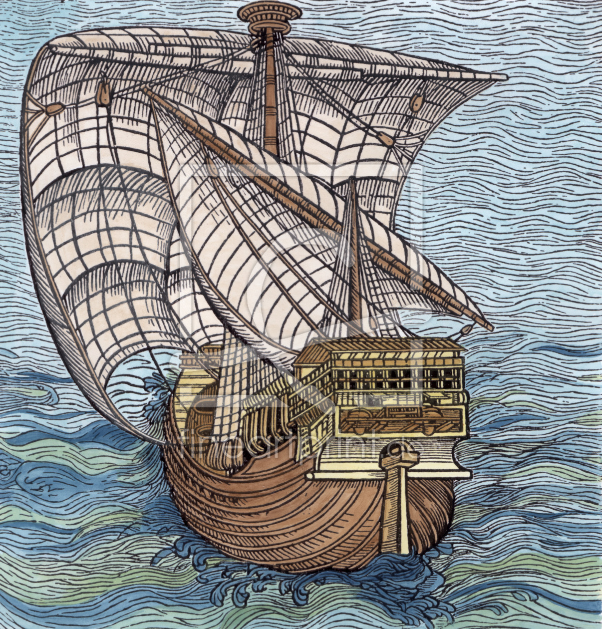 Bild-Nr.: 31001998 Ship of Columbus'Time', from 'The Narrative an Critical History of America', edi erstellt von Anonyme Künstler