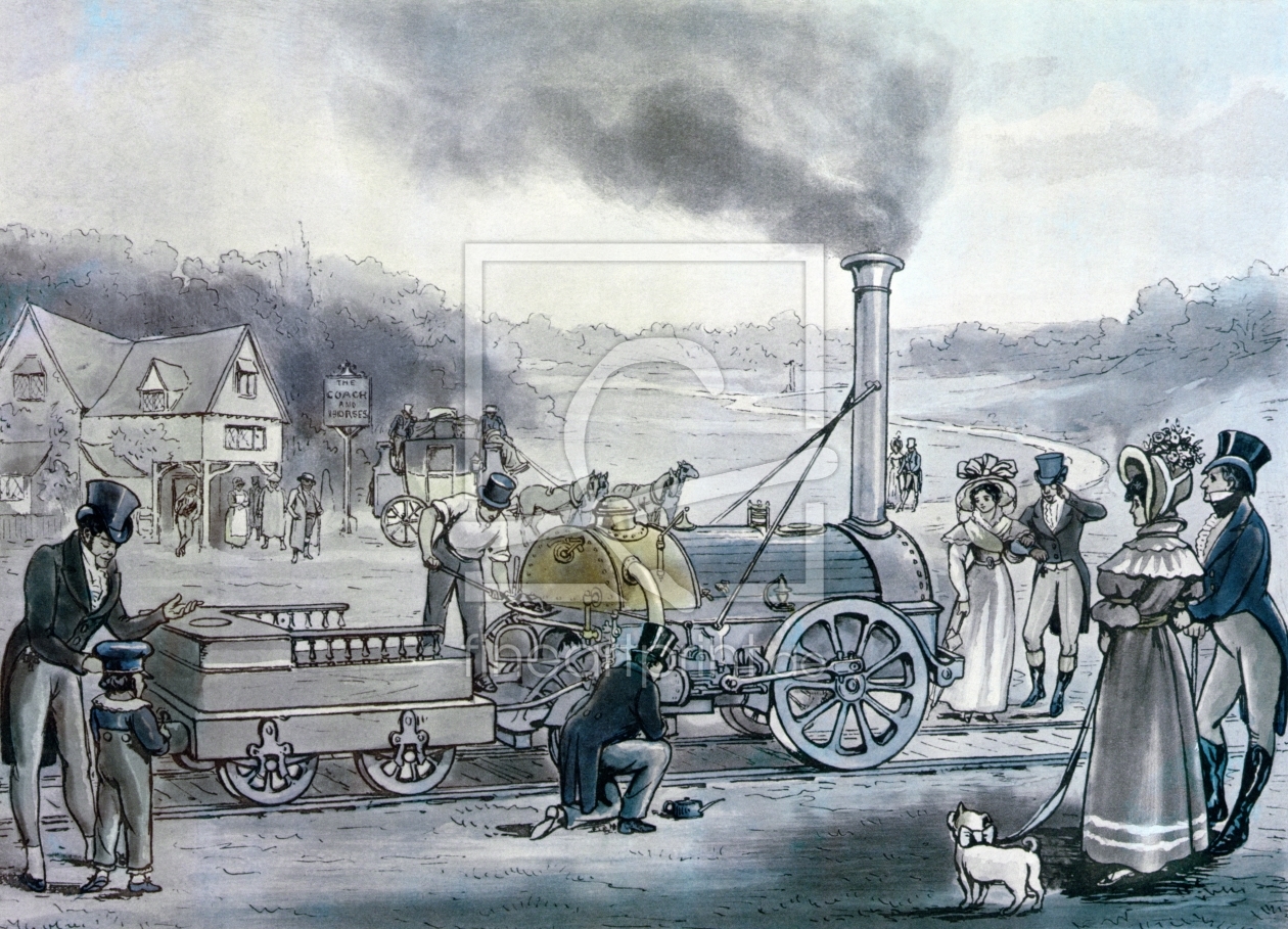 Bild-Nr.: 31002017 Stephenson's 'Northumbrian', the first locomotive to be built with an integral f erstellt von Anonyme KÃ¼nstler