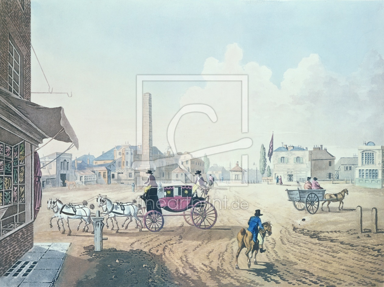 Bild-Nr.: 31002037 View of London No.2, Entrance of St. George's Road, or the Obelisk Turnpike, wit erstellt von Anonyme Künstler