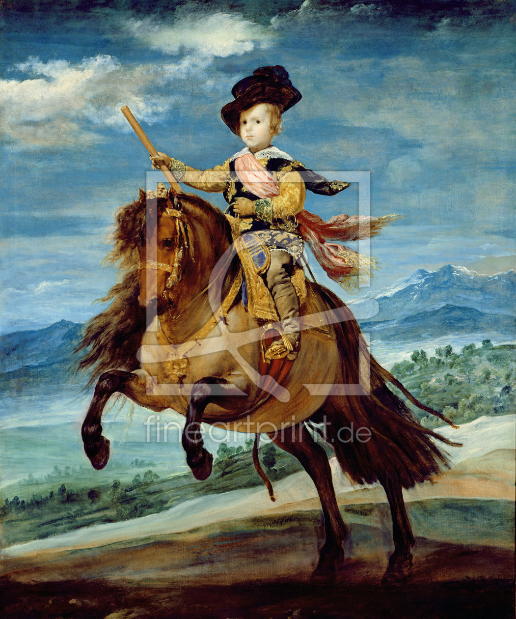 Bild-Nr.: 31002076 Prince Balthasar Carlos on horseback, c.1635-36 erstellt von Velazquez, Diego Rodriguez de Silva y