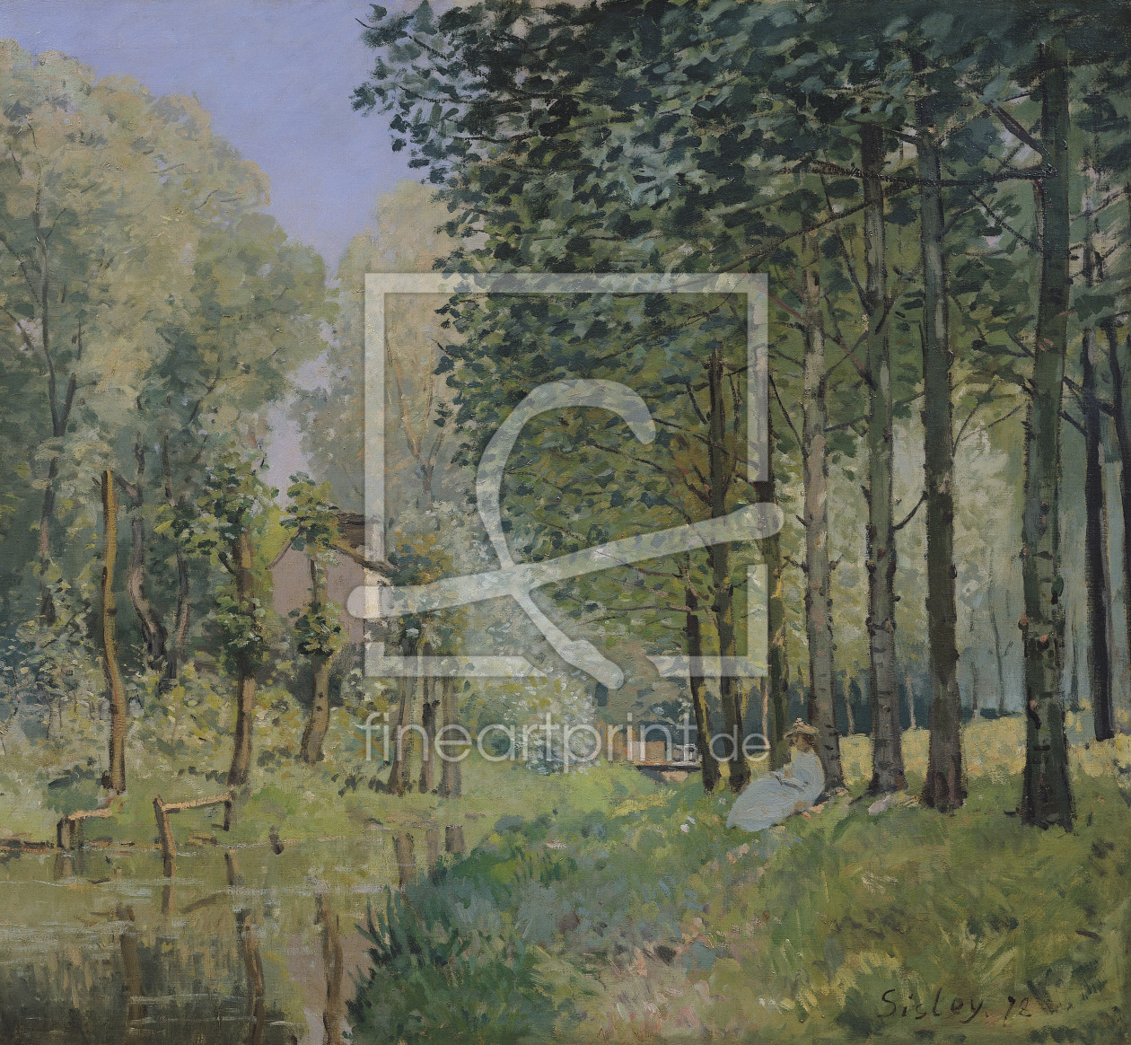 Bild-Nr.: 31002096 The Rest by the Stream. Edge of the Wood, 1872 erstellt von Sisley, Alfred