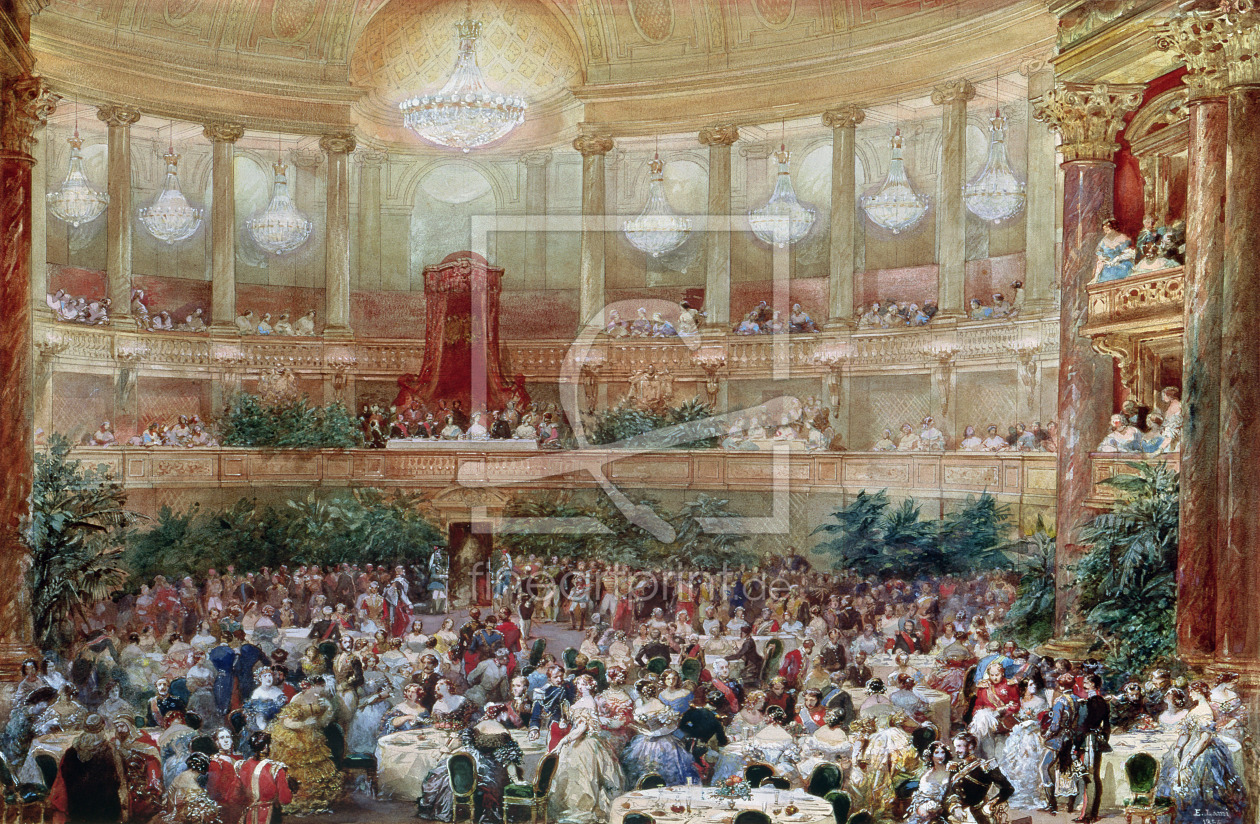Bild-Nr.: 31002123 Dinner in the Salle des Spectacles at Versailles, 1854 erstellt von Lami, Eugene-Louis