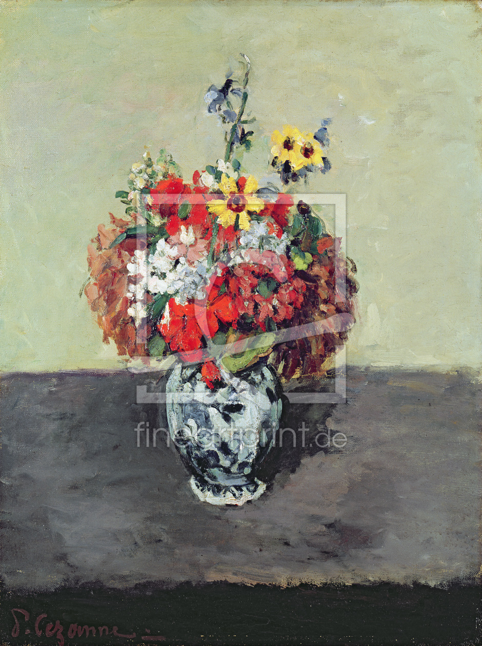 Bild-Nr.: 31002175 Flowers in a Delft vase, c.1873-75 erstellt von Cezanne, Paul