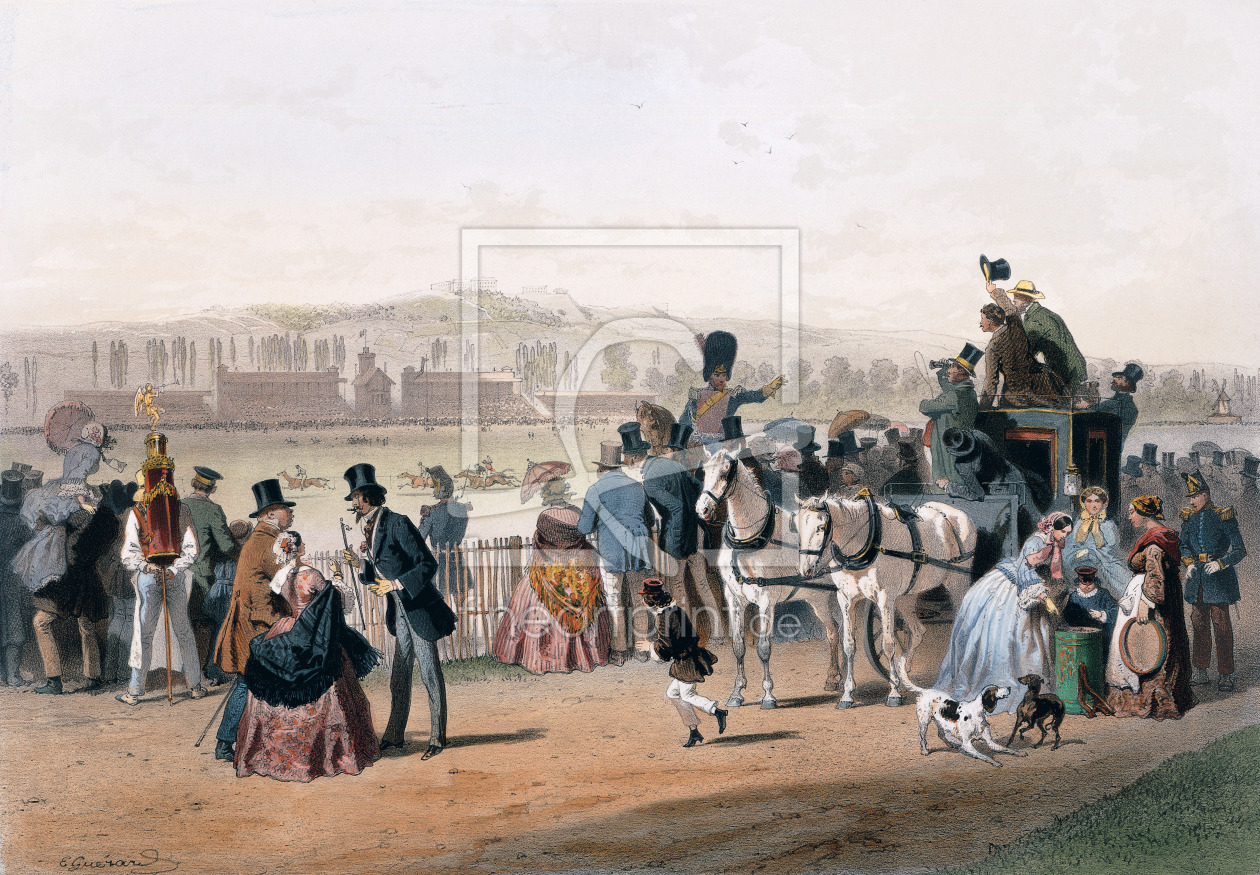 Bild-Nr.: 31002244 Racecourse at the Bois de Boulogne erstellt von Guerard, Eugene Charles Francois