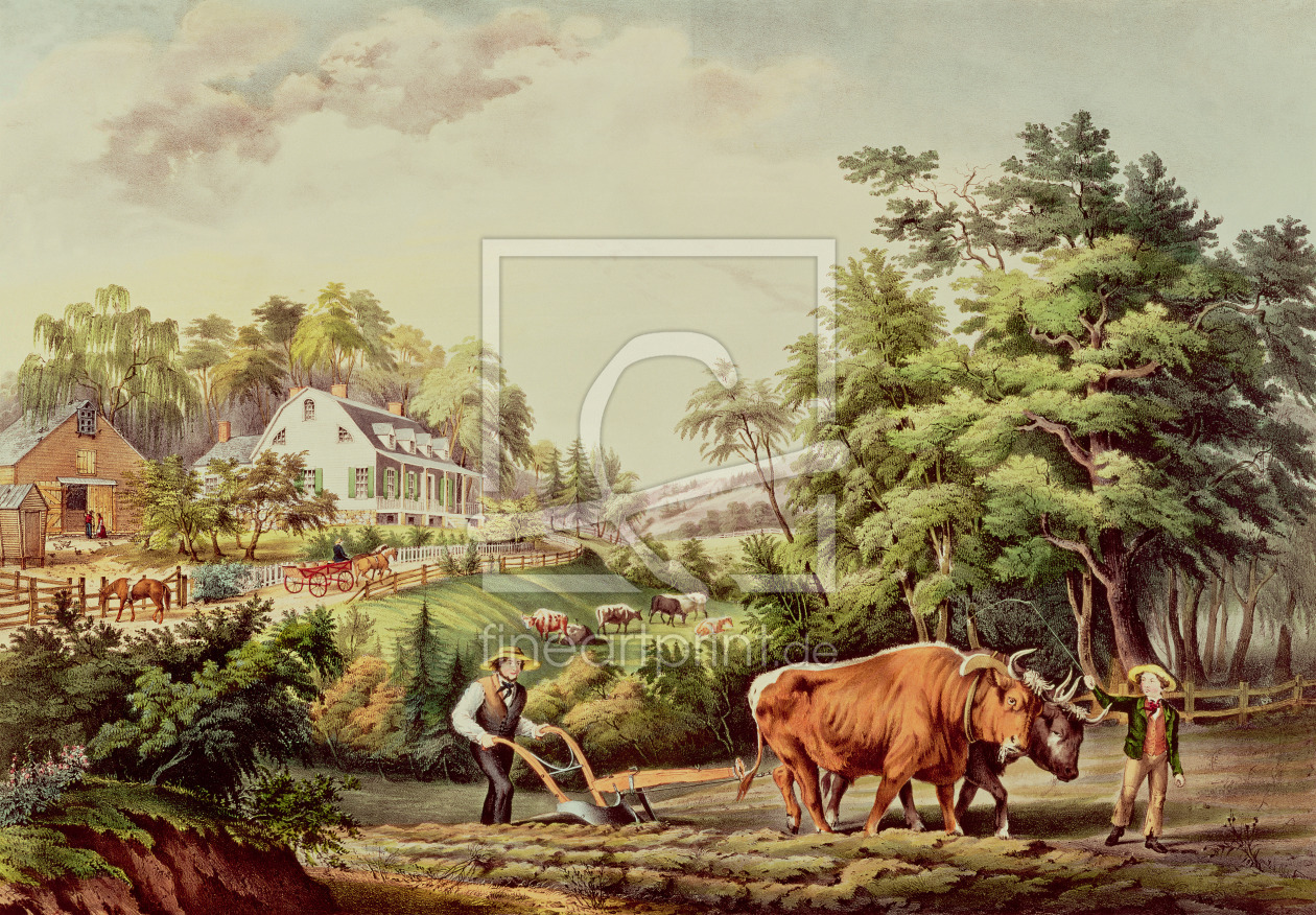 Bild-Nr.: 31002429 American Farm Scenes, engraved by Nathaniel Currier pub. by Currier and Ives, Ne erstellt von Palmer, Frances Flora Bond (Fanny)