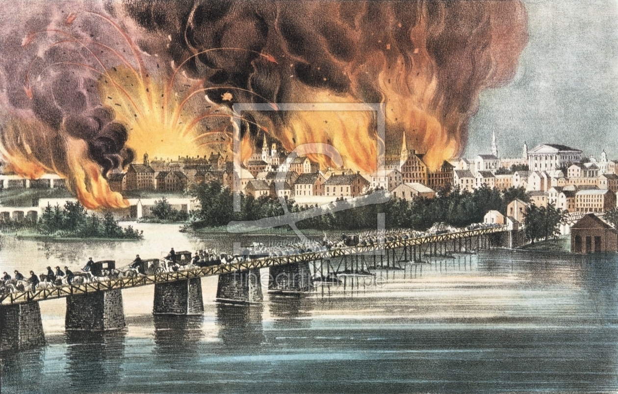 Bild-Nr.: 31002437 Fall of Richmond 2nd April 1865 erstellt von Currier, Nathaniel and Ives, J.M.