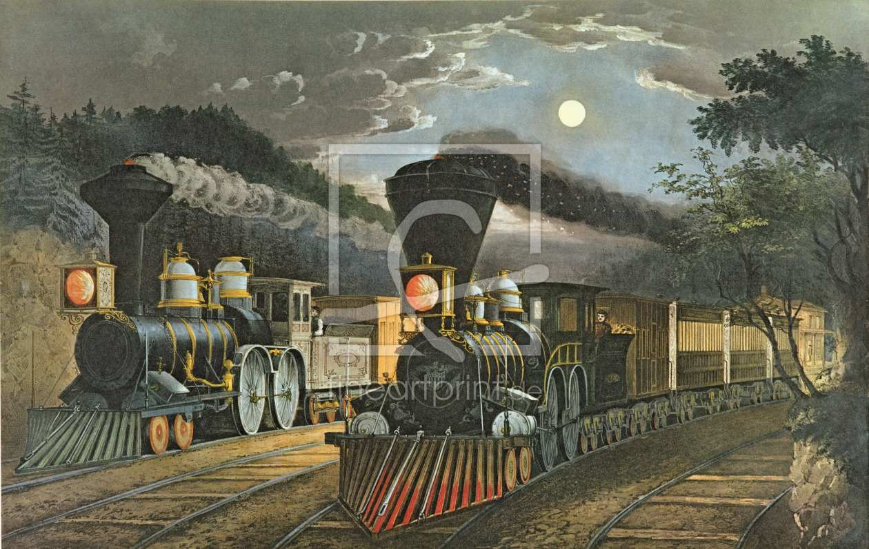 Bild-Nr.: 31002449 The Lightning Express Trains, 1863 erstellt von Currier, Nathaniel and Ives, J.M.