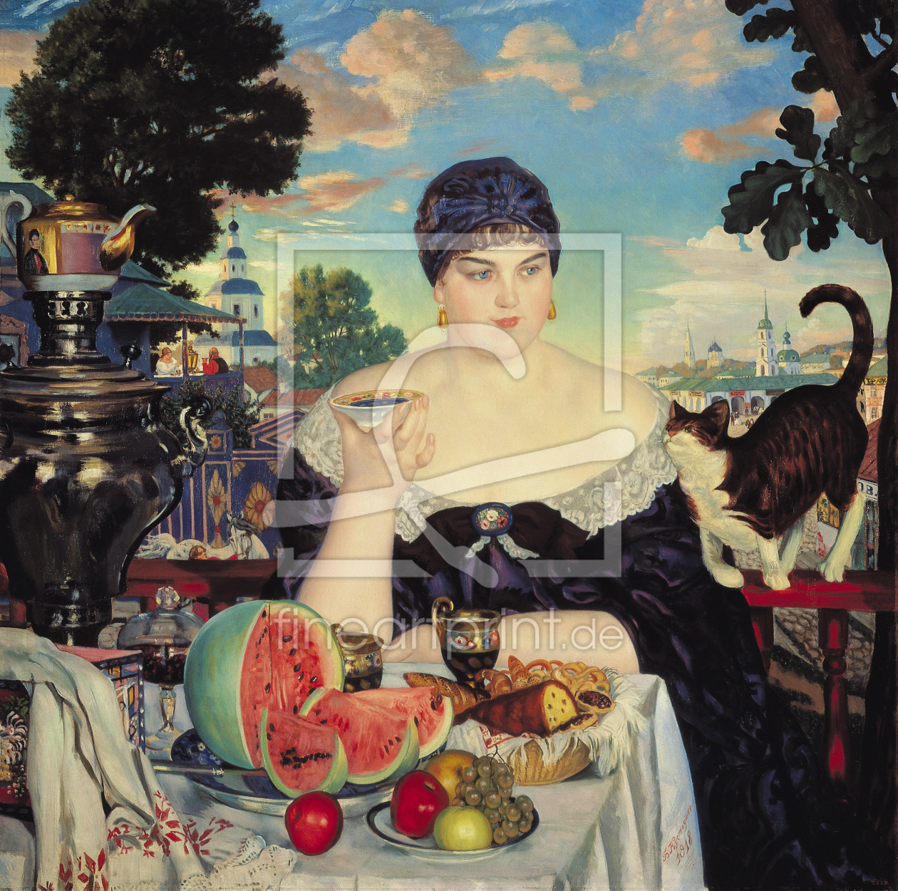 Bild-Nr.: 31002605 The Merchant's Wife at Tea, 1918 erstellt von Kustodiev, Boris Mihajlovic