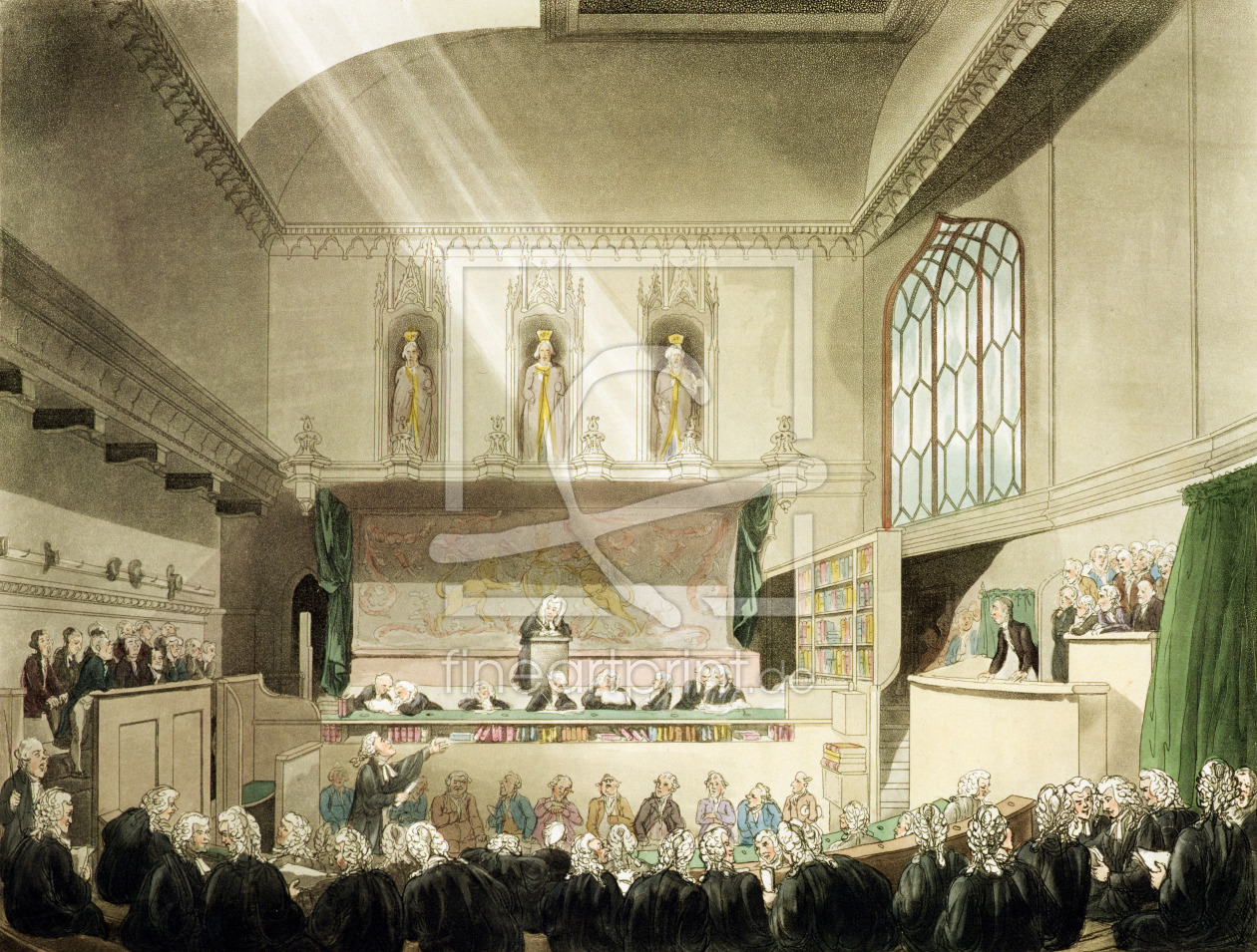 Bild-Nr.: 31002637 Court of King's Bench, Westminster Hall, from 'The Microcosm of London', engrave erstellt von Rowlandson, Thomas